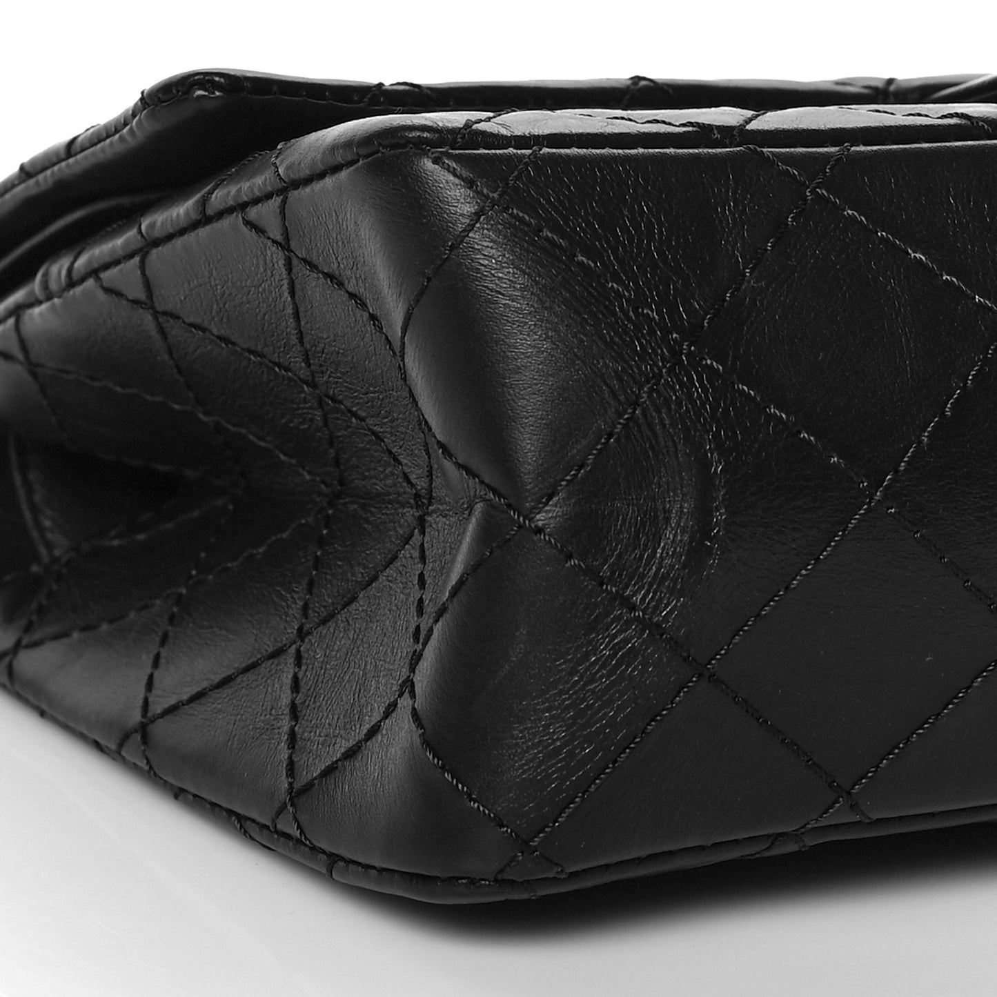 Aged Calfskin Quilted 2.55 Reissue 225 Flap Black