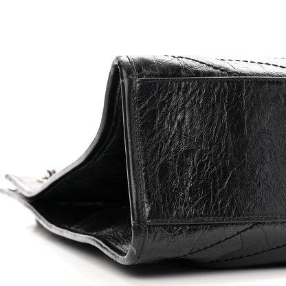Saint Laurent Crinkled Calfskin Matelasse Monogram Niki Shoulder Bag Black 9 of 10
