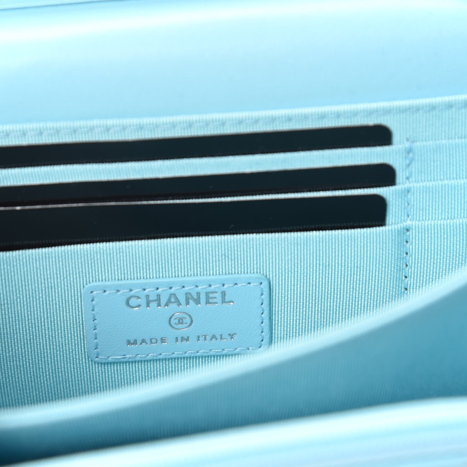 Chanel Lambskin Quilted Mini Wallet On Chain WOC Neon Blue 8 of 10