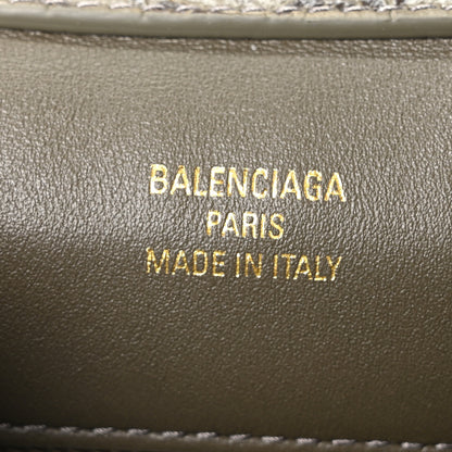 Balenciaga Shiny Calfskin Crocodile Embossed Small Rodeo Top Handle Handbag Army Green 6 of 9