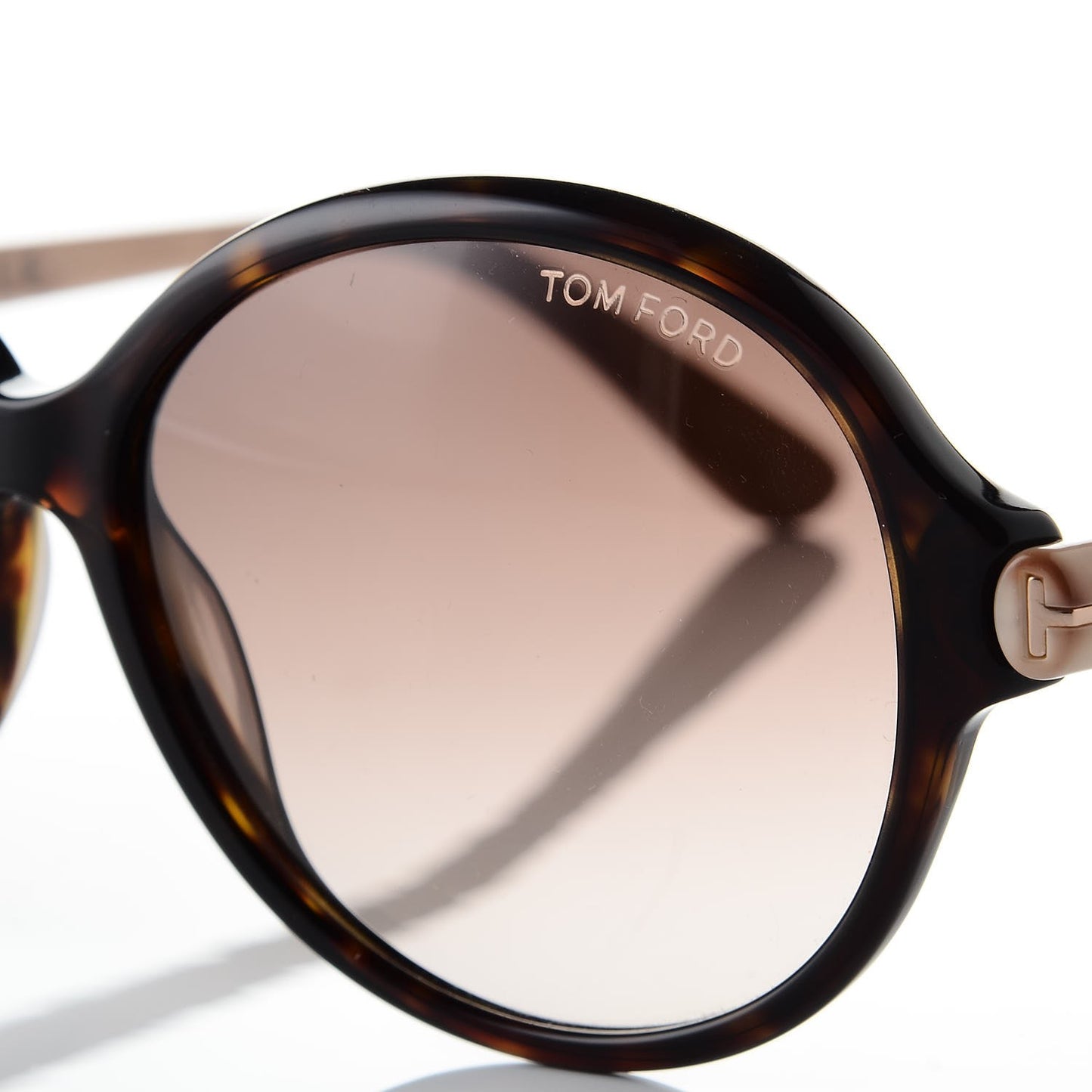 Round Milena Sunglasses TF343 Havana