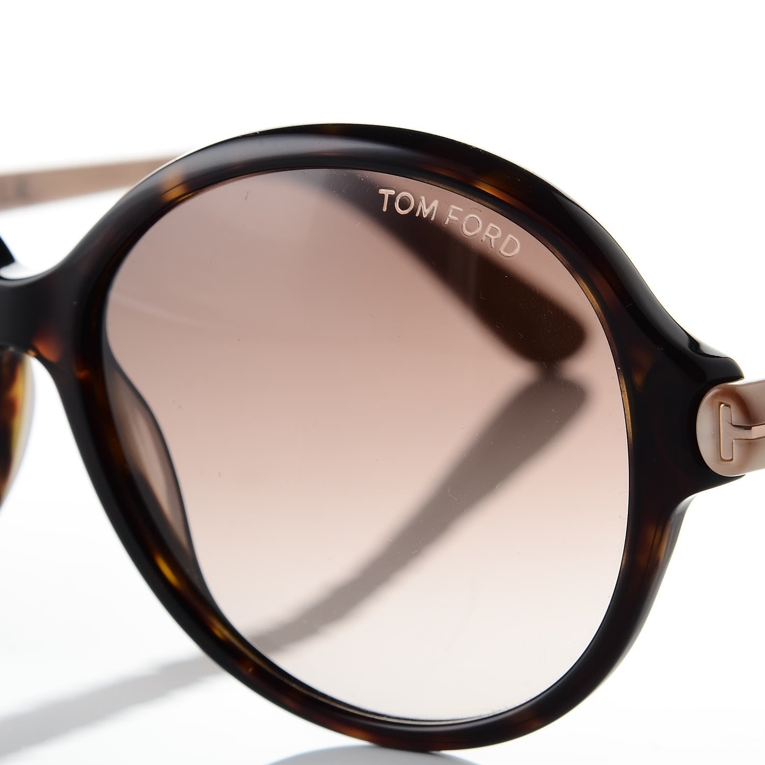 Tom Ford Round Milena Sunglasses TF343 Havana 7 of 7