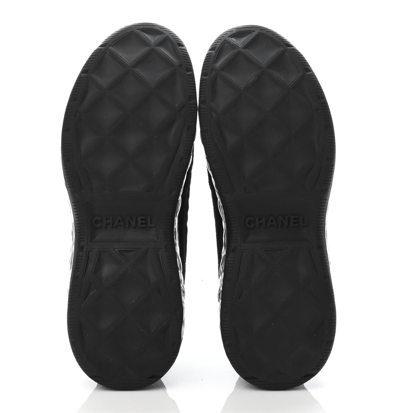 Suede Calfskin Velvet Grosgrain CC Sneakers 36 Black