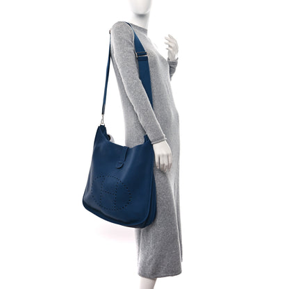 Hermes Taurillon Clemence Evelyne III TGM Bleu Obscur 2 of 9