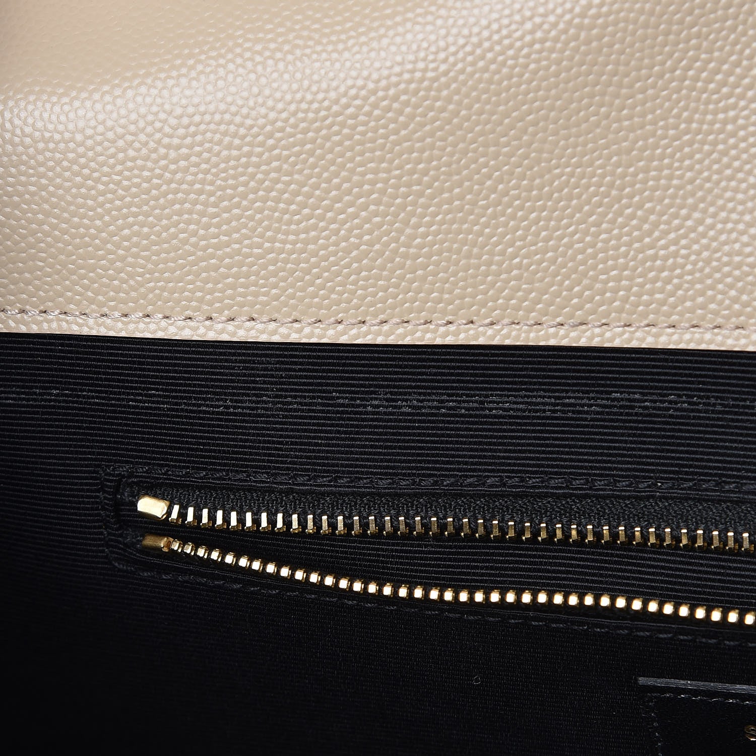 Saint Laurent Grain De Poudre Matelasse Chevron Large Monogram Satchel Nude Powder 18 of 18