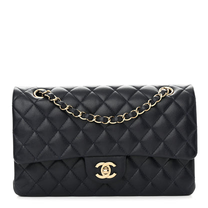 Chanel Caviar Quilted Medium Double Flap Navy 1 of 14