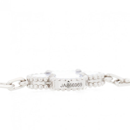 Van Cleef & Arpels 18K White Gold Chalcedony 5 Motifs Vintage Alhambra Bracelet 4 of 6