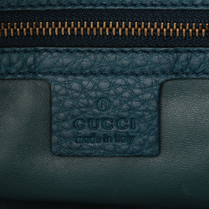 Gucci Python Large Ride Top Handle Bag Teal 6 of 7