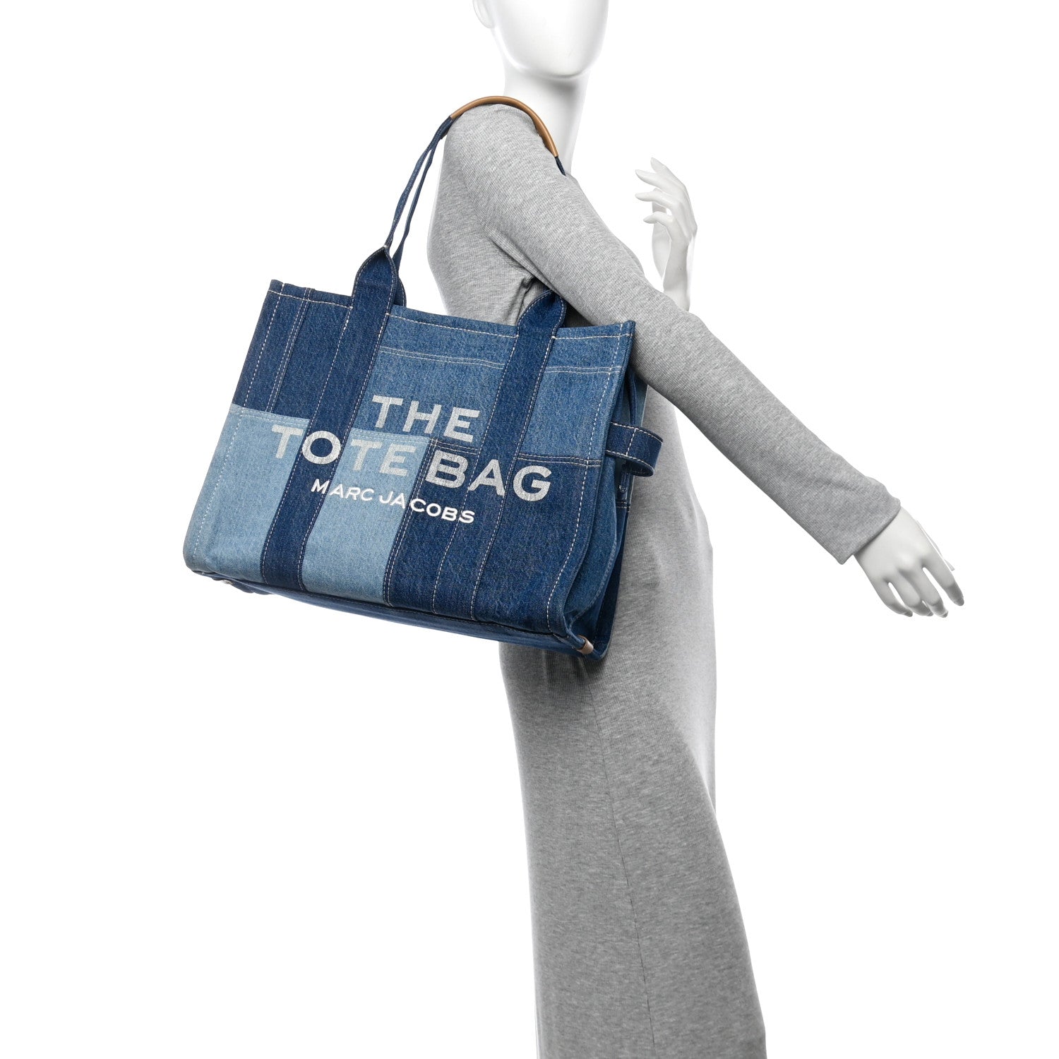 Marc Jacobs Denim Canvas Large The Tote Bag Blue 2 of 13