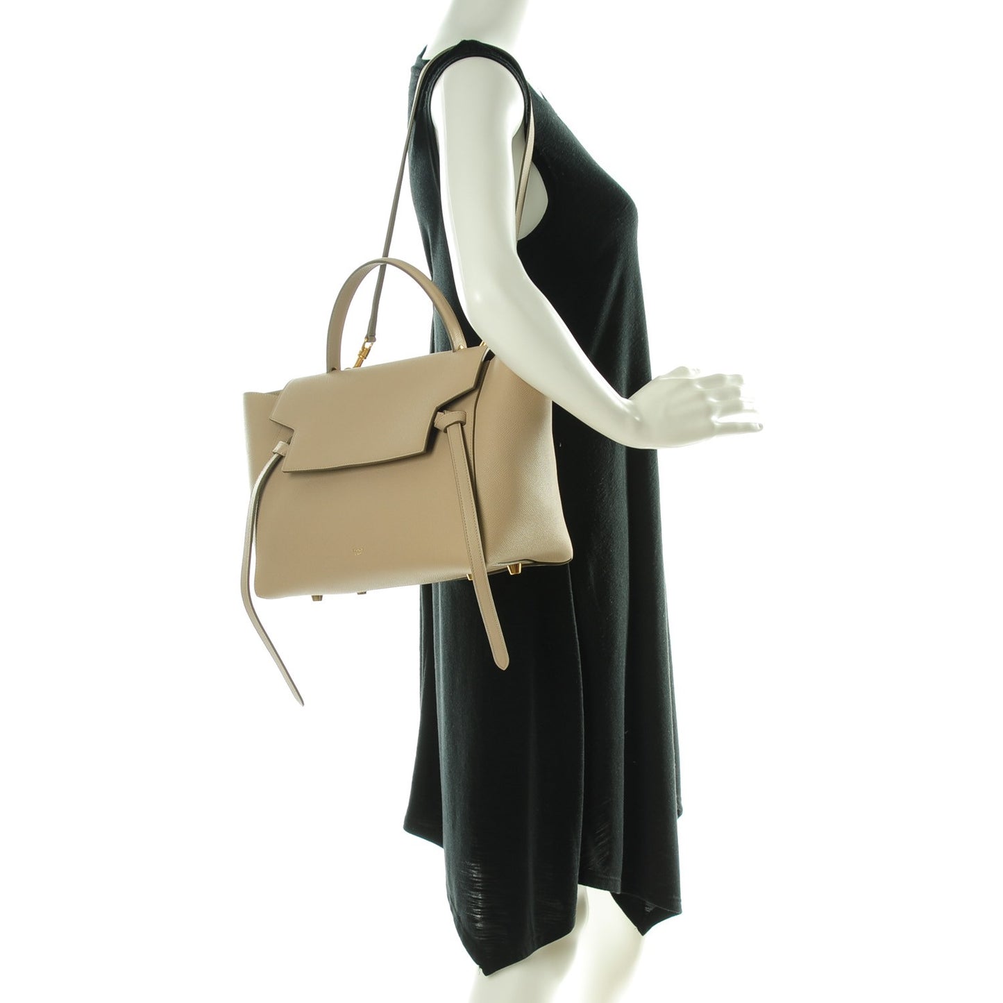 Grained Calfskin Mini Belt Bag Light Taupe