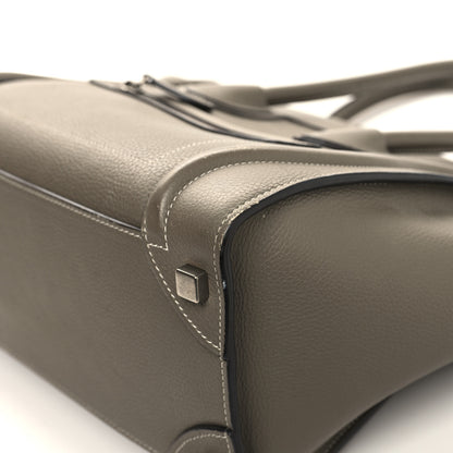 Celine Drummed Calfskin Micro Luggage Souris 10 of 14