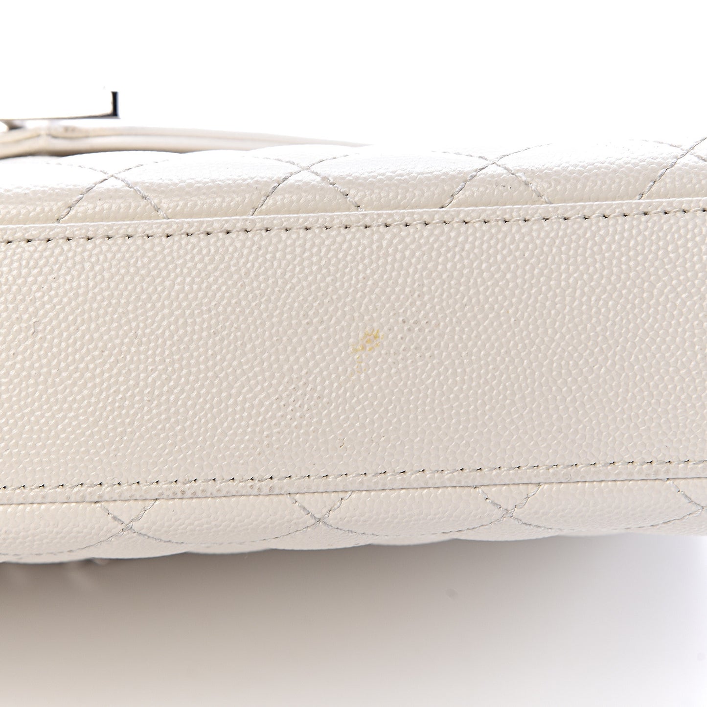 Grain De Poudre Textured Mixed Matelasse Medium Triquilt Monogram Satchel Porcellana