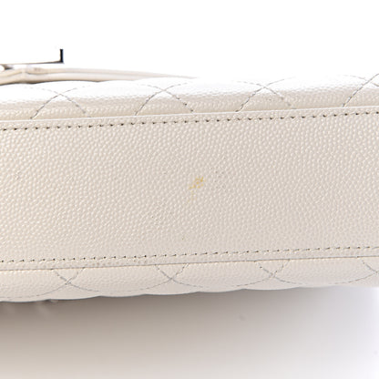 Saint Laurent Grain De Poudre Textured Mixed Matelasse Medium Triquilt Monogram Satchel Porcellana 14 of 18