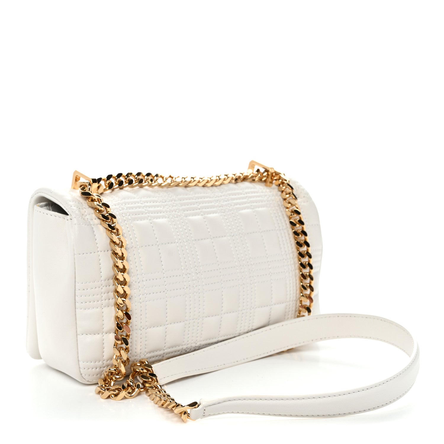 Burberry Lambskin Quilted Small Lola Bag White 3 of 9