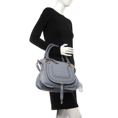 Chloe Calfskin Medium Marcie Satchel Washed Blue 3 of 9