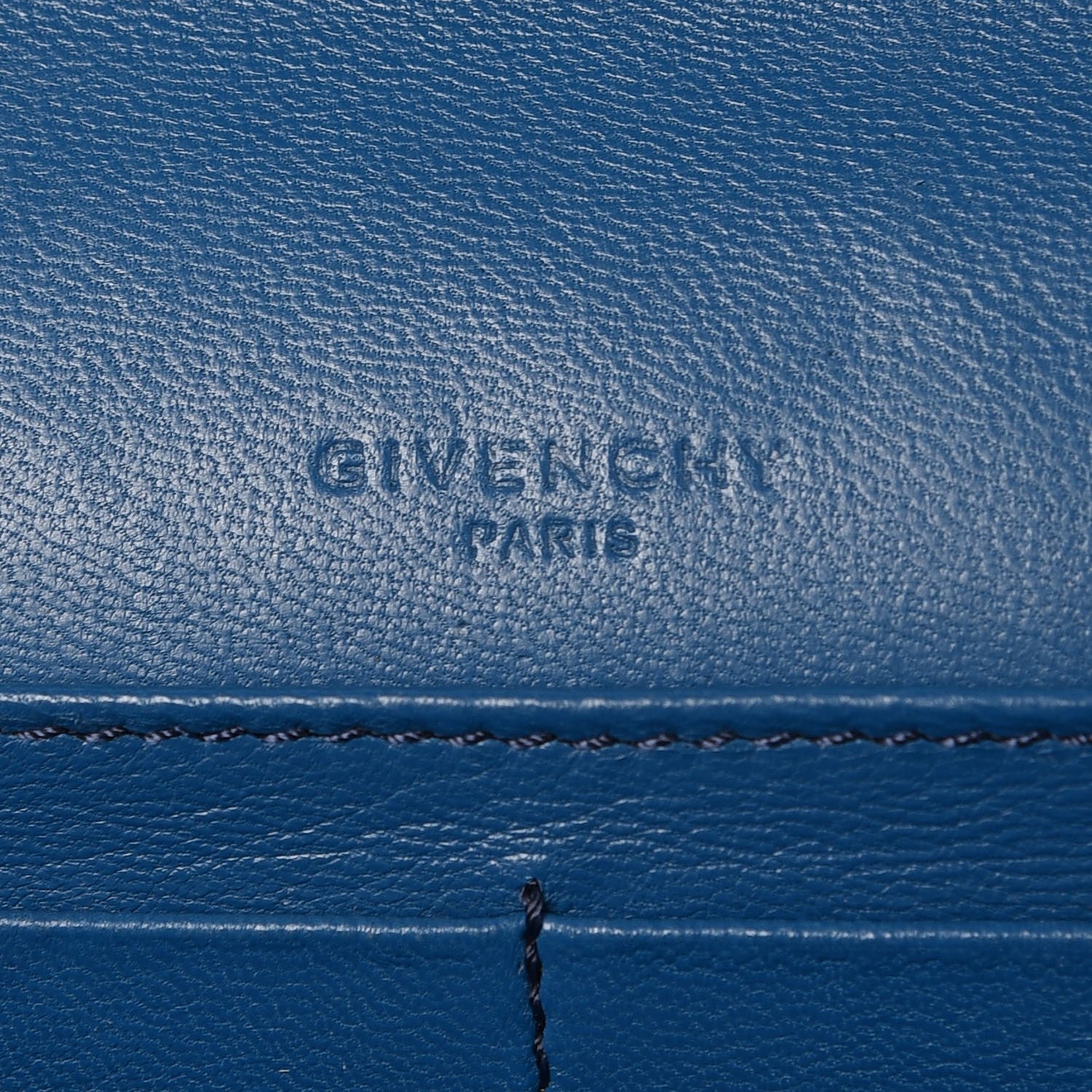 Givenchy Goatskin Pandora Flap Continental Wallet Medium Blue 7 of 13