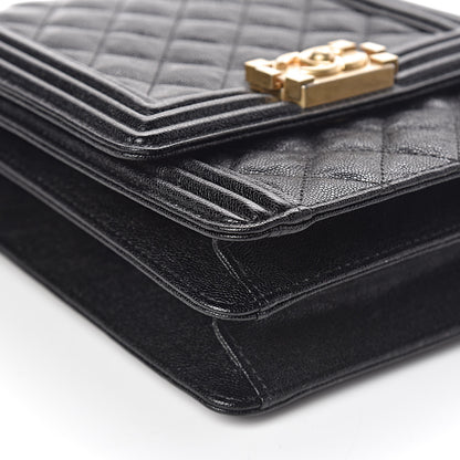 Chanel Caviar Quilted North South Boy Flap Black 9 of 10