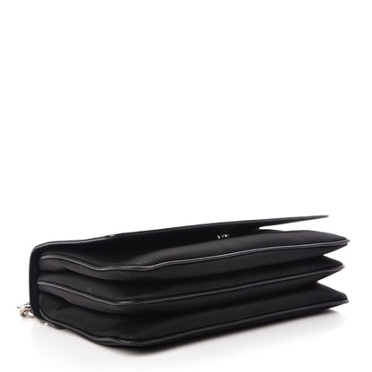Prada Saffiano Tessuto Nylon Chain Shoulder Bag Black 4 of 9