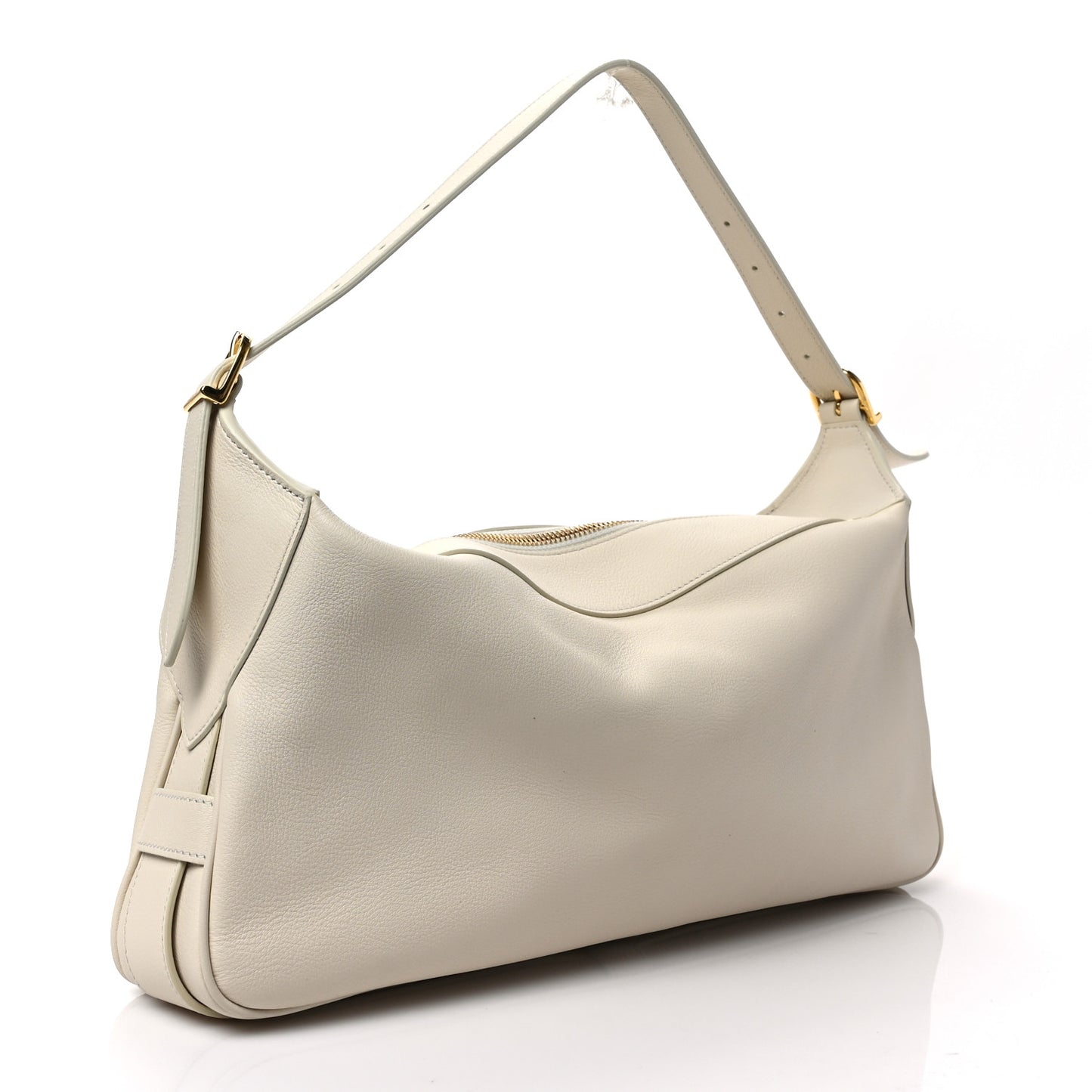 Supple Calfskin Medium Romy Shoulder Bag Rice