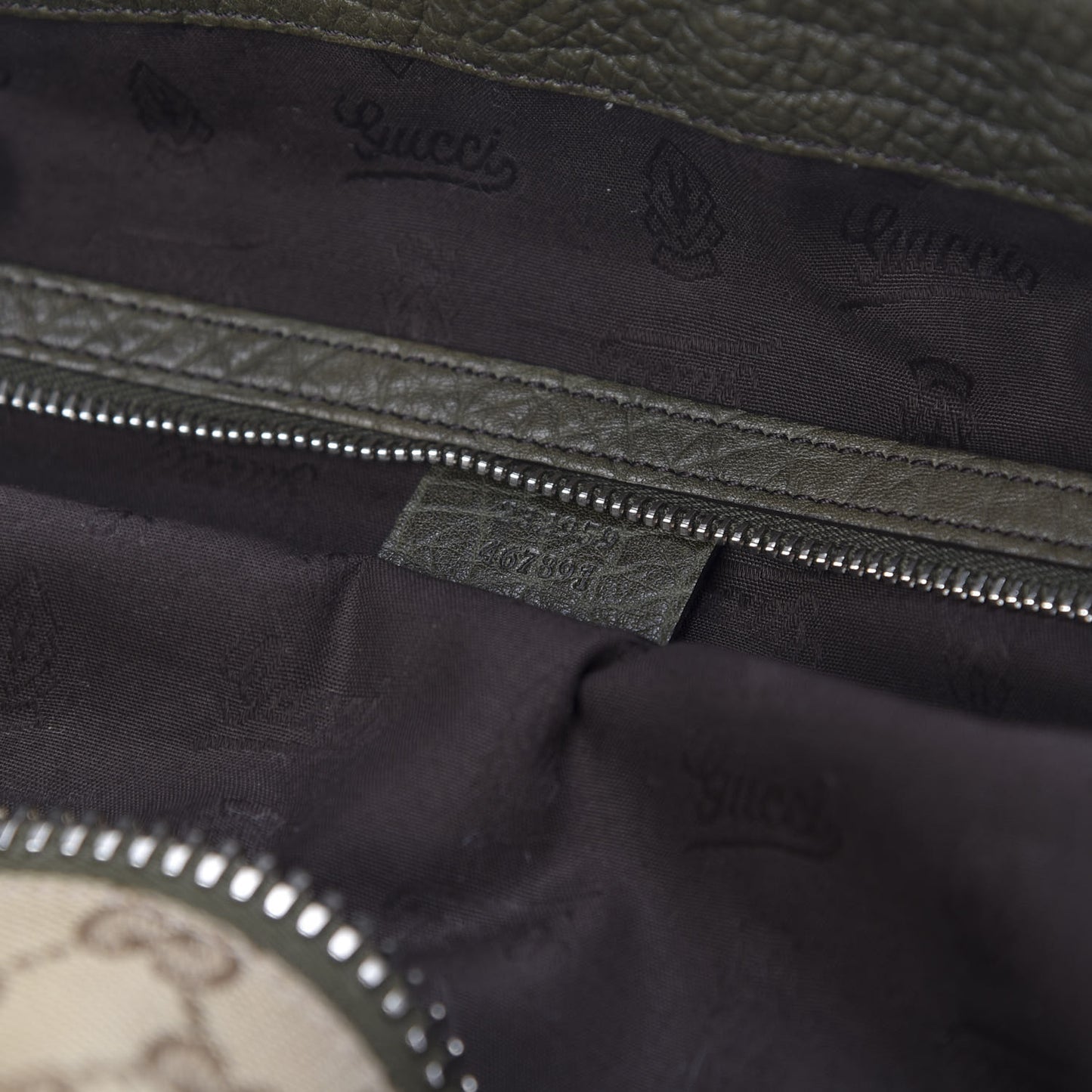 Monogram Bamboo Bar Medium Tote Olive