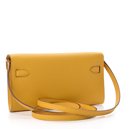 Hermes Epsom Kelly Wallet To Go Jaune Ambre 3 of 11