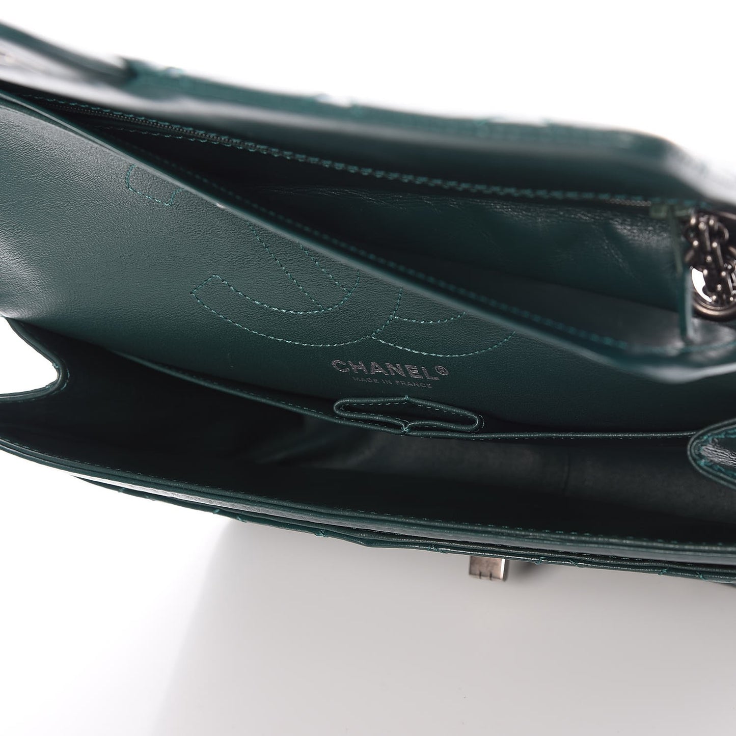 Aged Calfskin 2.55 Reissue 226 Flap Dark Green