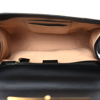 Gucci Nappa Elaphe GG Supreme Monogram Medium Osiride Top Handle Bag Black Bright Cuir Beige Ebony 5 of 14