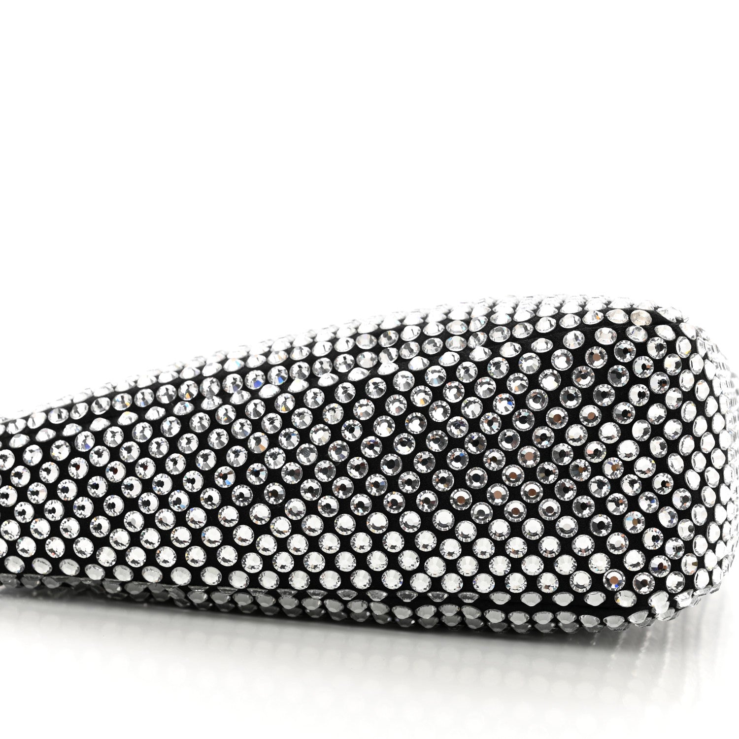 Prada Satin Crystal Triangle Pouch Cristal 8 of 9