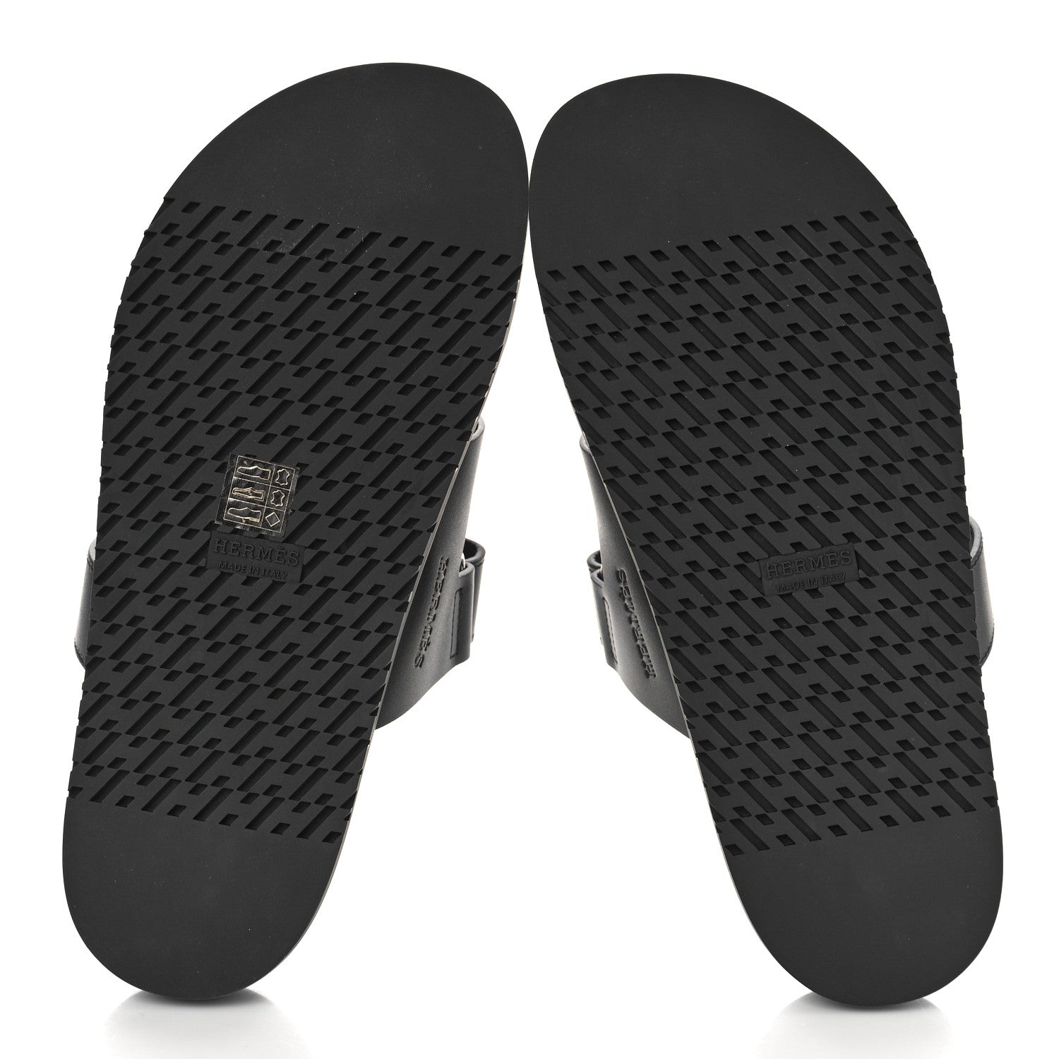 Hermes Calfskin Womens Chypre Sandals 41 Black 6 of 10