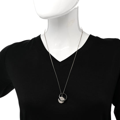 Louis Vuitton Zamac Palladium Monogram Charms Necklace Silver 2 of 8