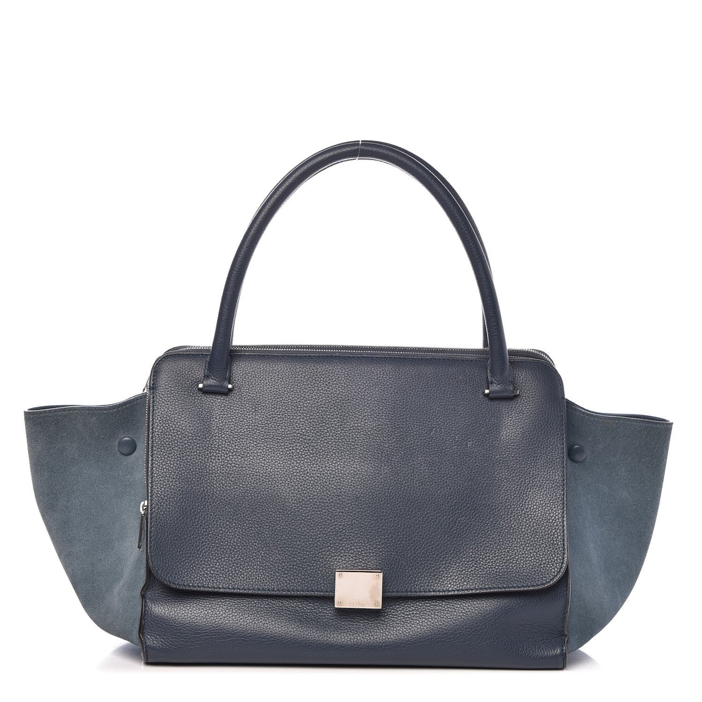 Drummed Calfskin Suede Double Zip Trapeze Orage