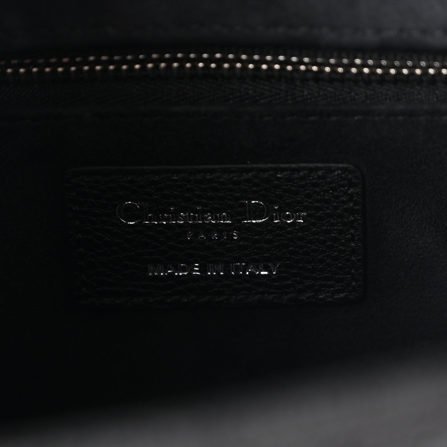 Grained Calfskin Cannage Medium Lady Dior Black