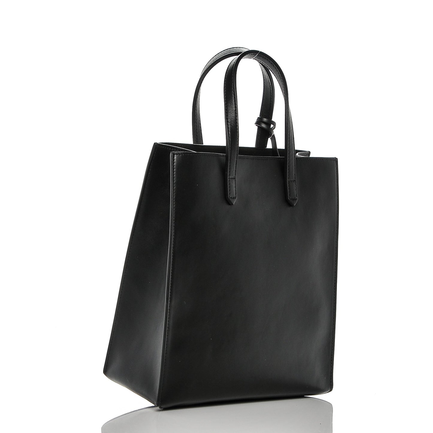 Calfskin Stargate Shopper Tote Black