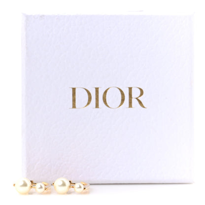 Christian Dior Metal Pearl Small Tribal New Look Earrings Gold 5 of 5
