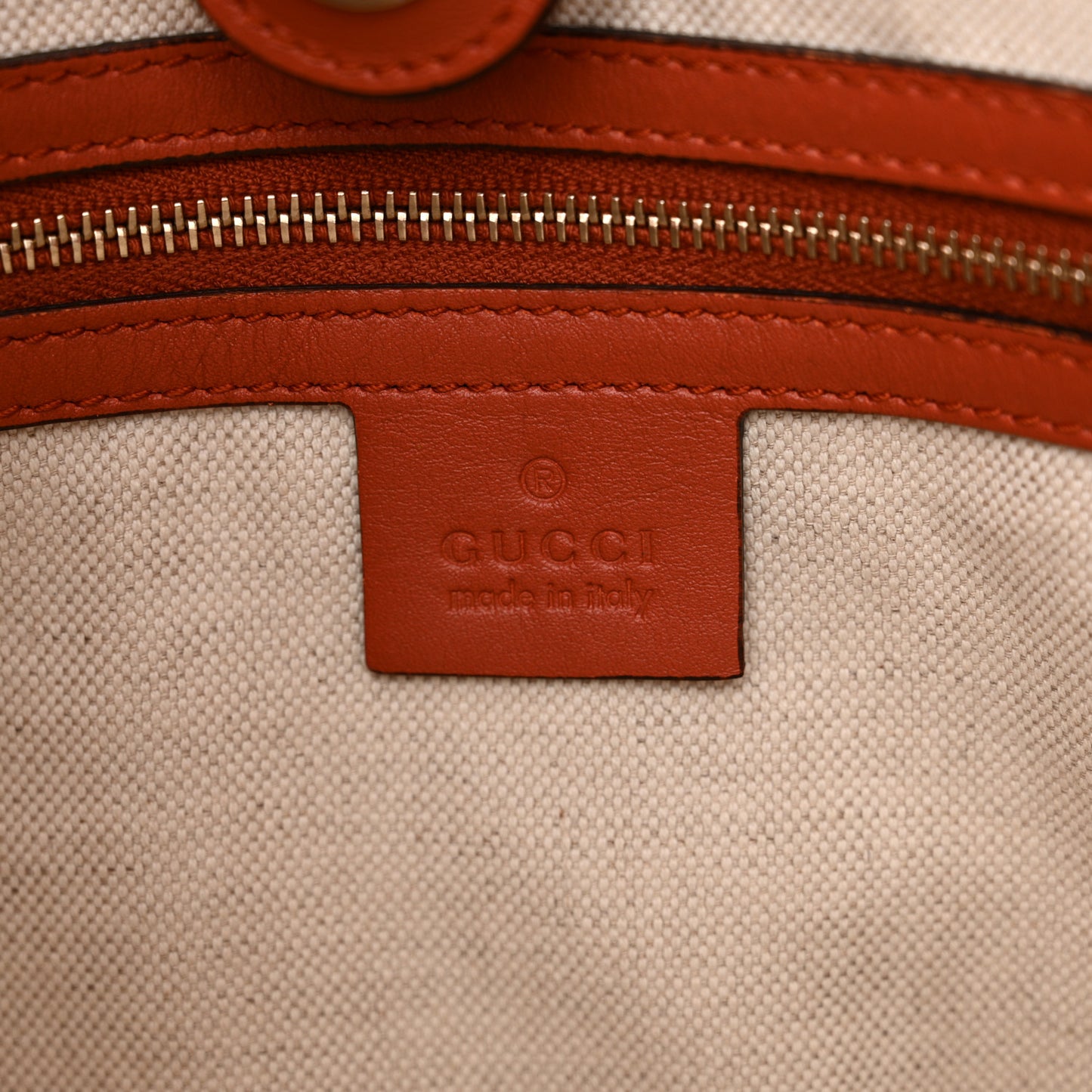 Denim Calfskin Tote Orange
