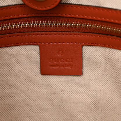 Gucci Denim Calfskin Tote Orange 6 of 17