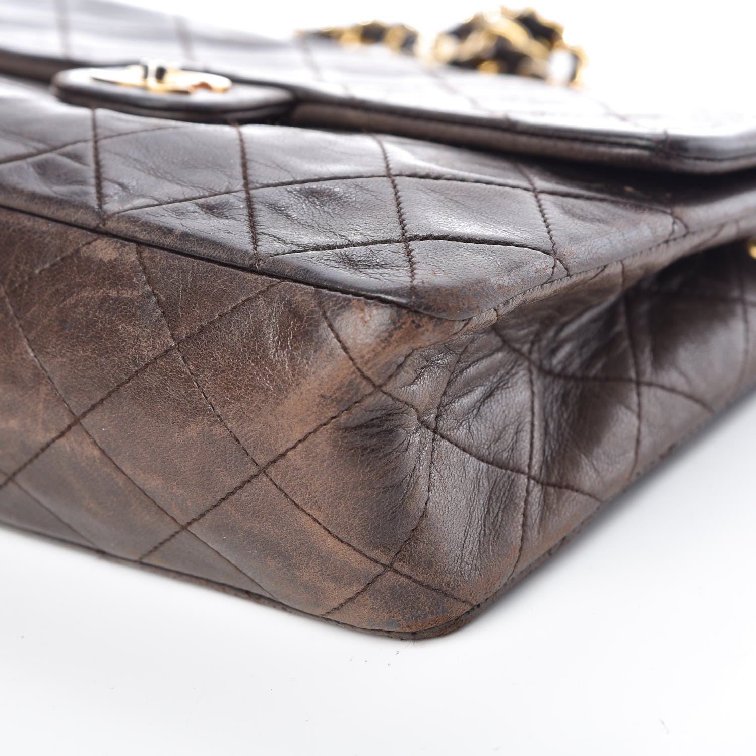 Chanel Lambskin Quilted Mini Square Flap Brown 11 of 13