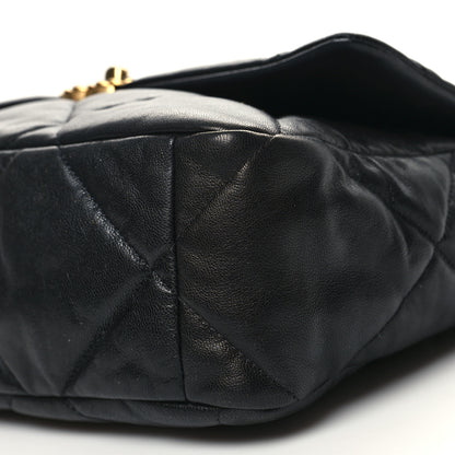 Chanel Lambskin Quilted Large Chanel 19 Flap Black 10 of 11