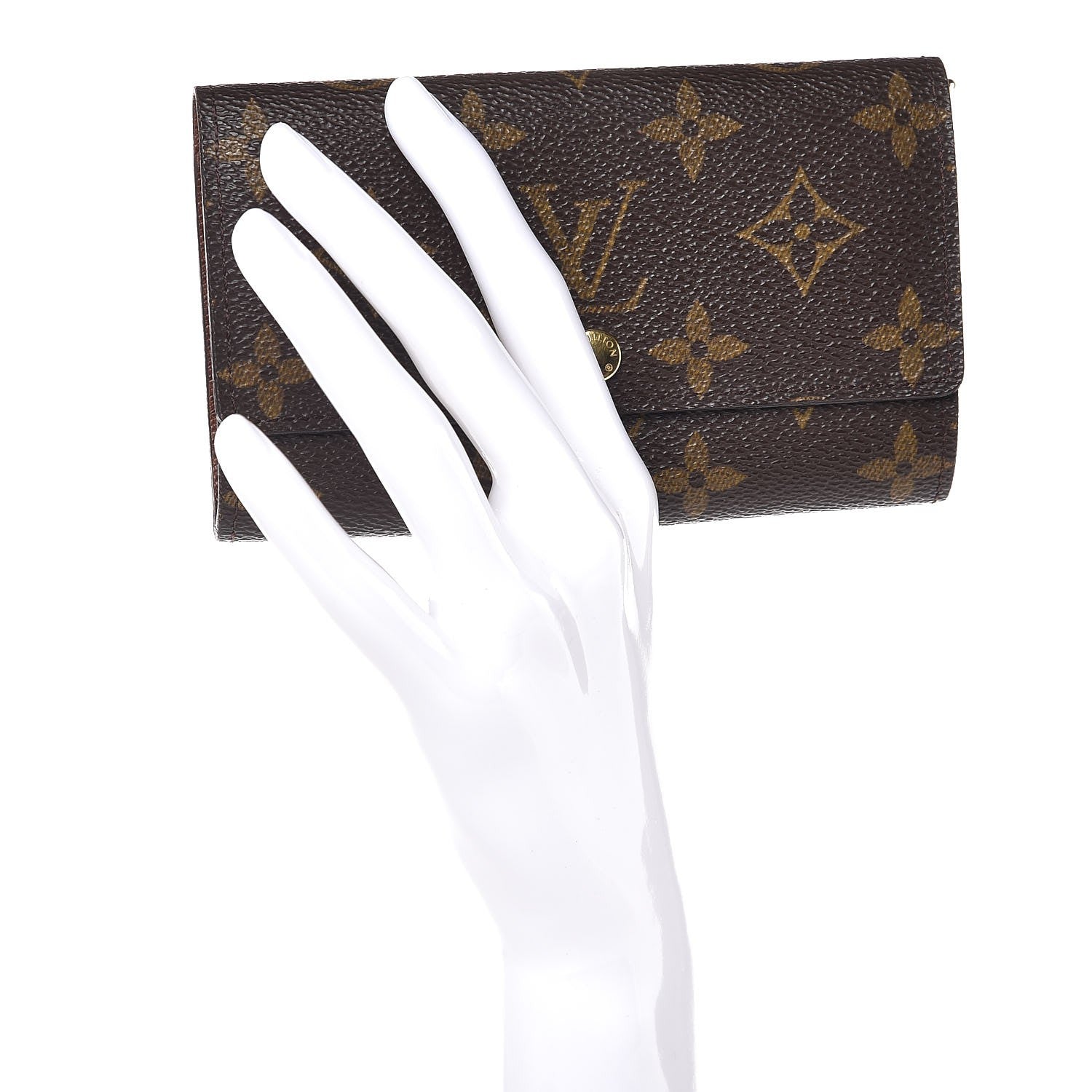 Louis Vuitton Monogram Porte-Monnaie Tresor Wallet 2 of 7