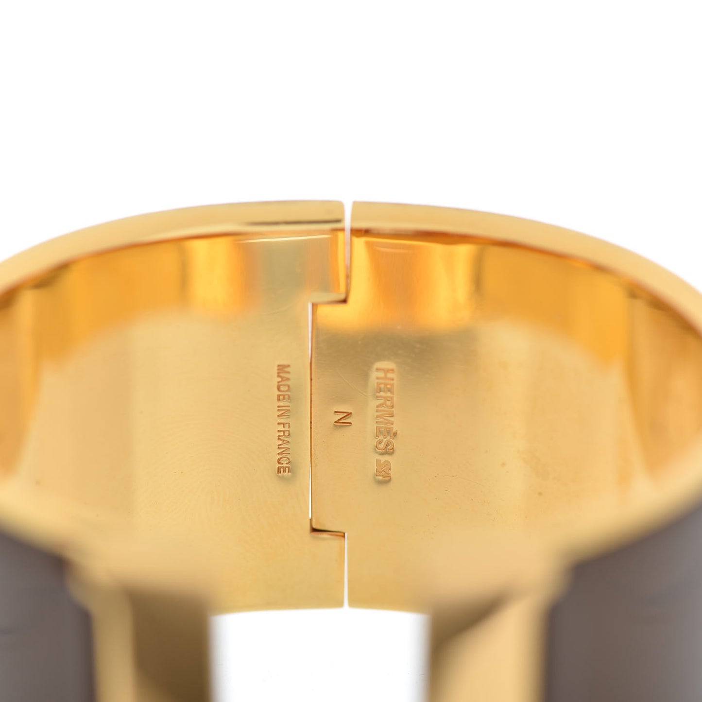 Enamel Extra Wide Clic Clac H Bracelet PM Chocolate