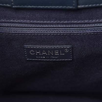 Chanel Denim Quilted Large Coco Handle Shopping Tote Blue 6 of 11