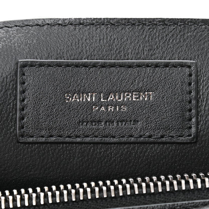 Saint Laurent Sheepskin Matelasse Chevron Monogram Large College Satchel Black 6 of 10