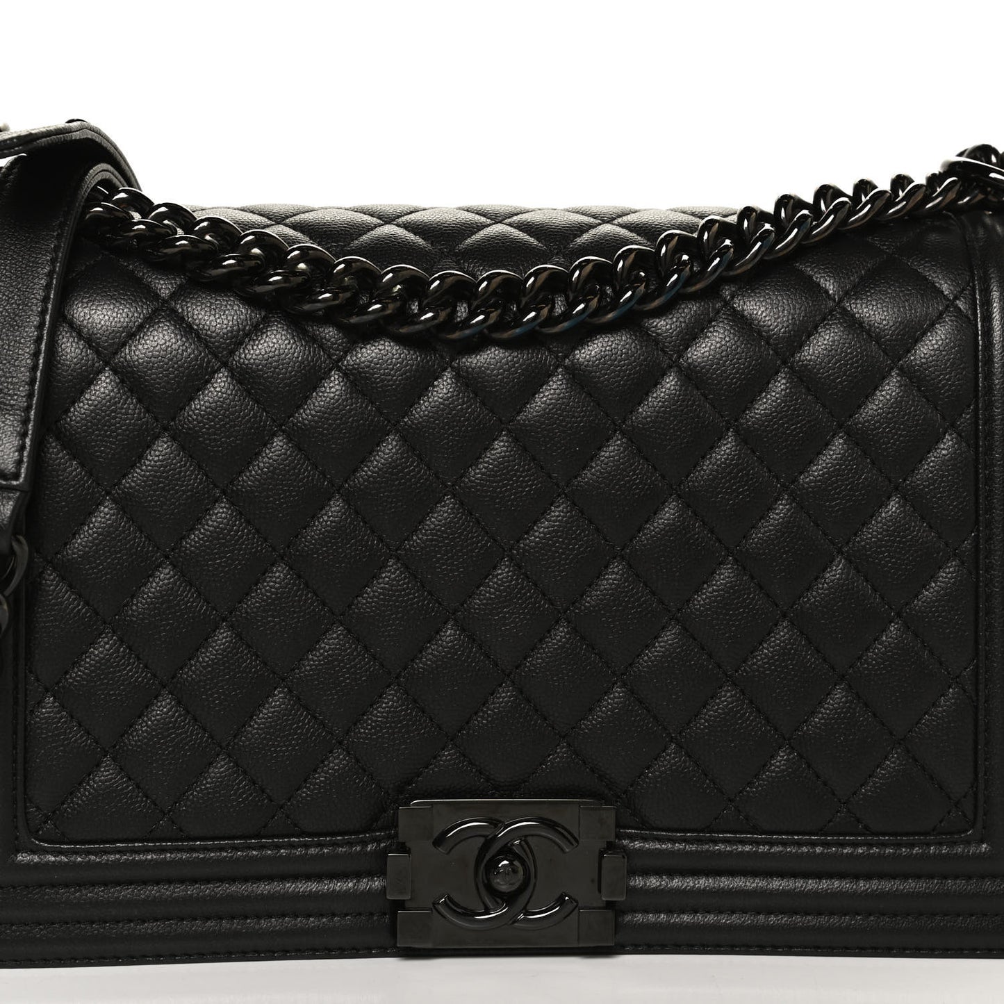 Caviar Quilted New Medium Boy Flap So Black