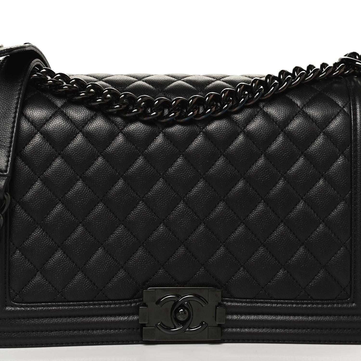 Chanel Caviar Quilted New Medium Boy Flap So Black 8 of 10