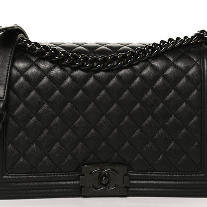 Chanel Caviar Quilted New Medium Boy Flap So Black 8 of 10