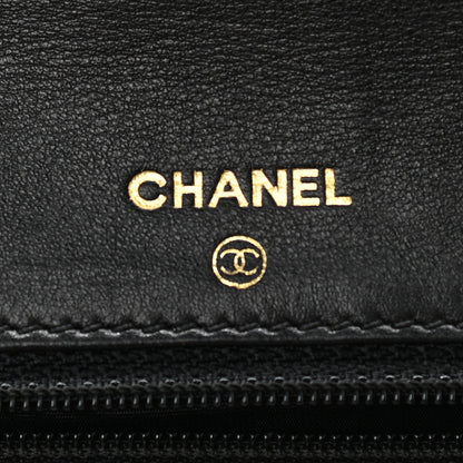 Chanel Patent Timeless CC Wallet On Chain WOC Black 5 of 9