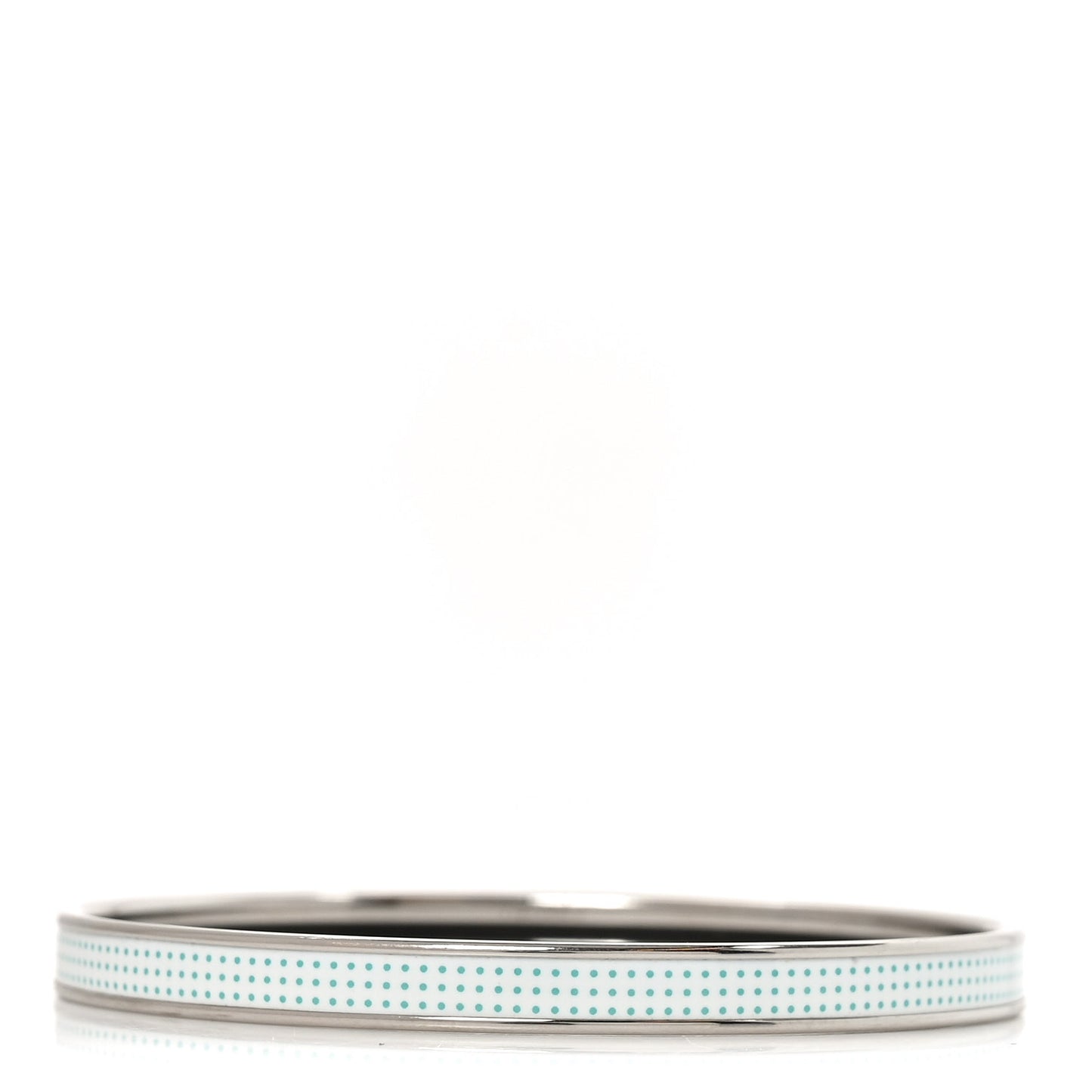 Enamel Printed Extra Narrow Uni Bracelet 65 White Bleu