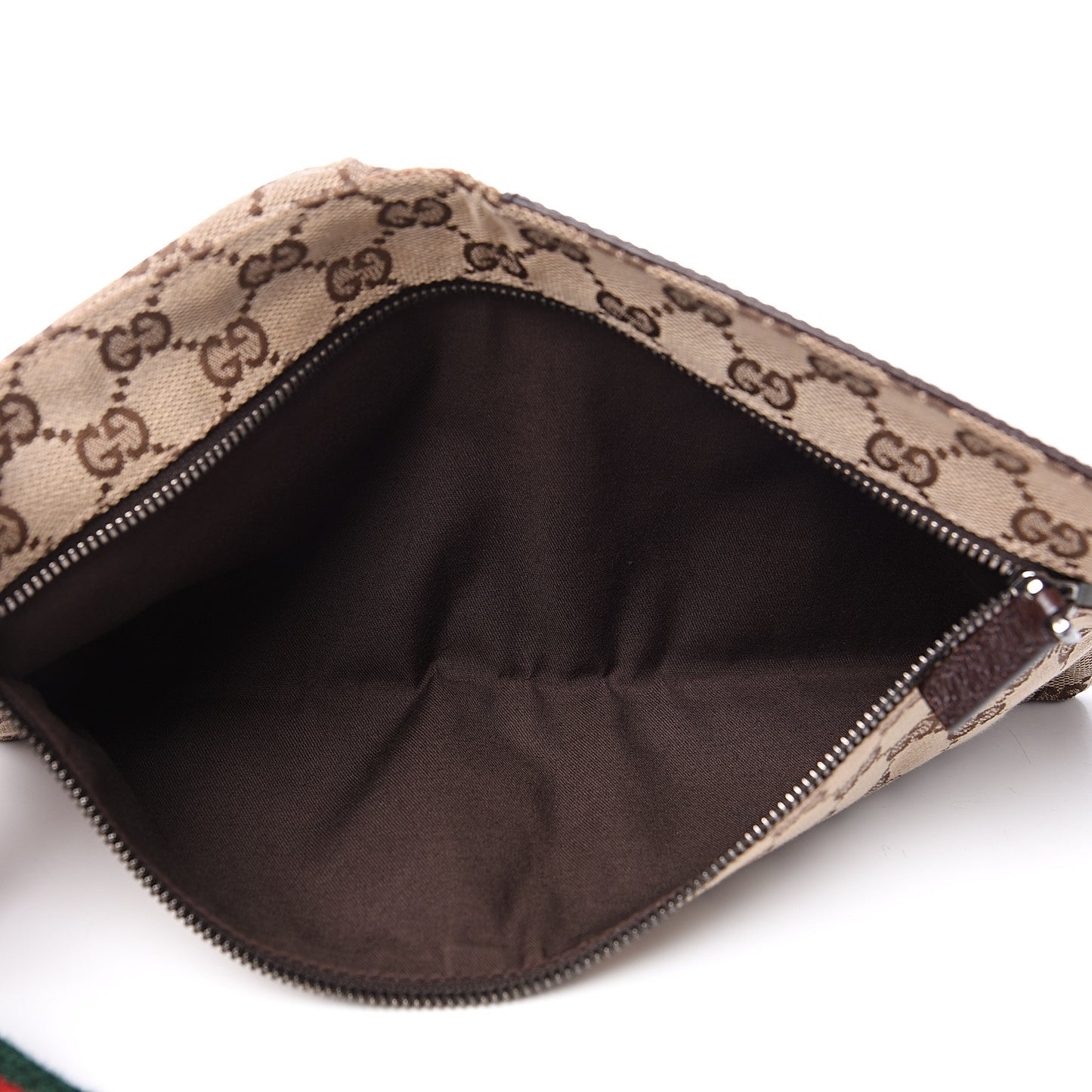 Monogram Web Belt Bag Dark Brown
