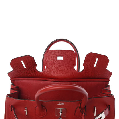 Hermes Taurillon Clemence Birkin 30 Rouge Casaque 15 of 31