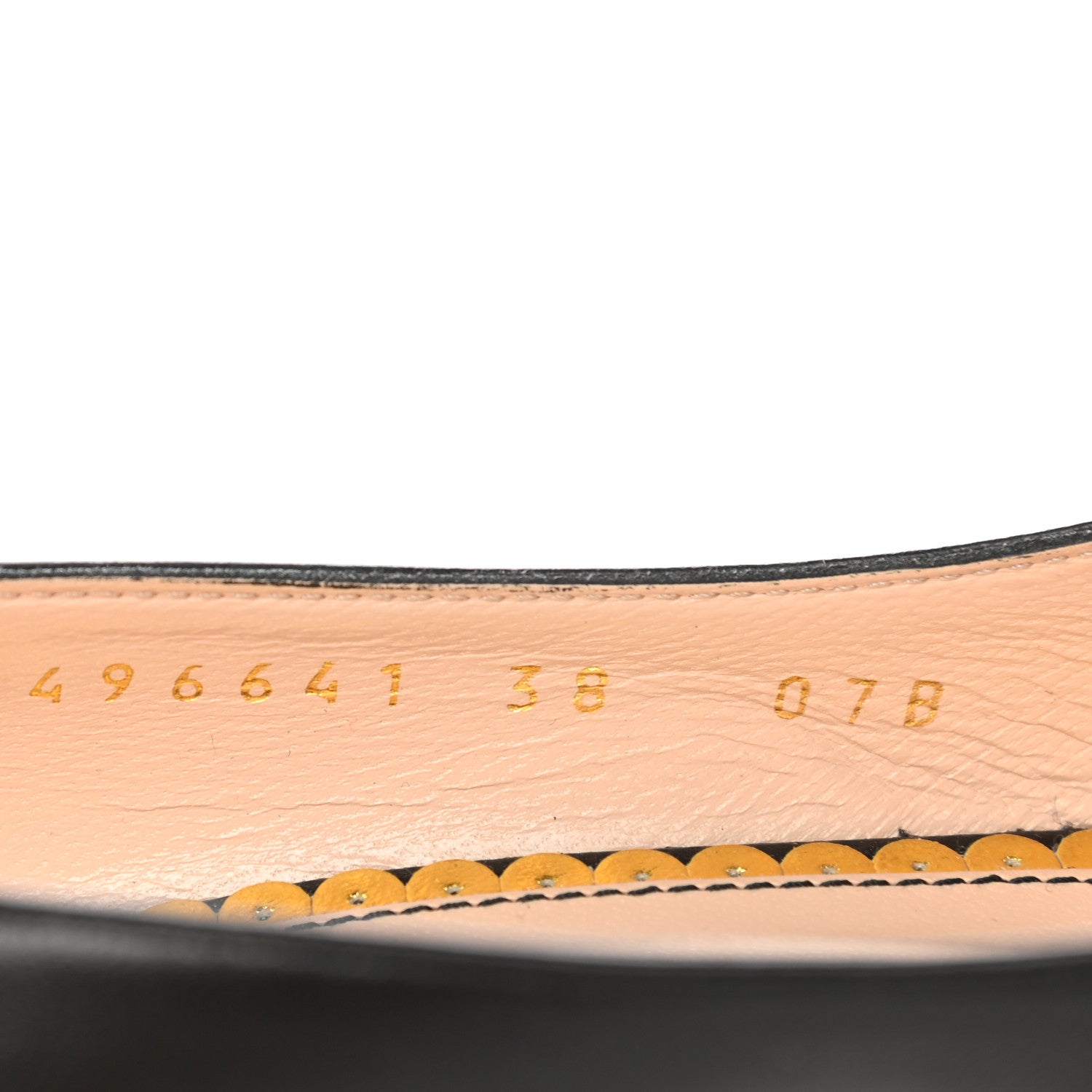 Gucci Nappa Queen Margaret Mid Heel Pumps 38 Black 8 of 11